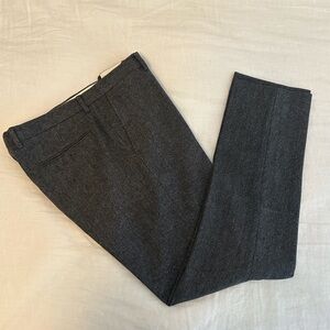 J Crew Dark Gray Herringbone Trousers 33/32